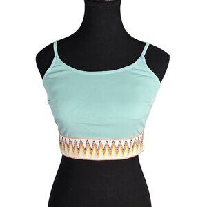 3/$25 NWT | Blooming Jelly Ribbed Crop Top Chevron Embroidered Hem | Medium